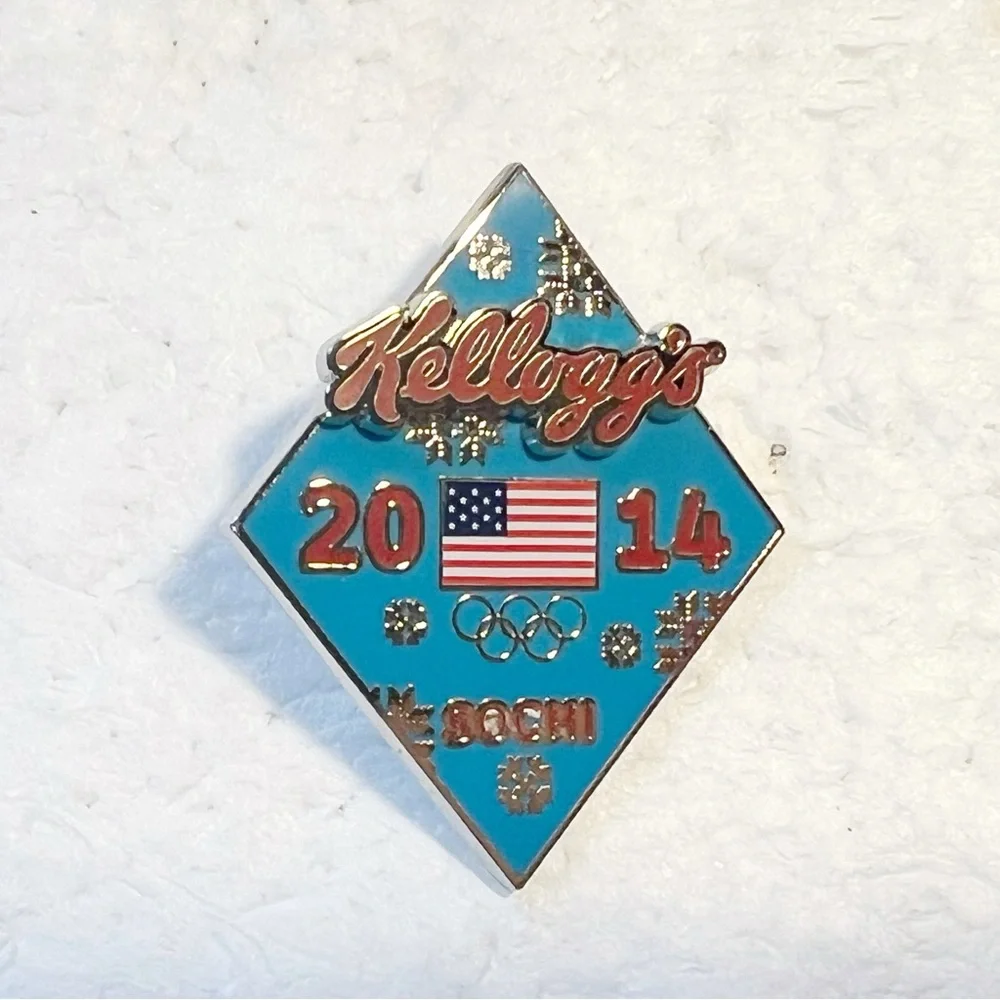 2014 Kelloggs Sochi Olympics Pin Lapel Hat Tie Worlds Longest Breakfast